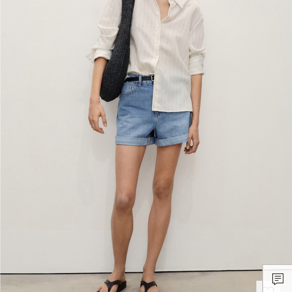 Mango denim shorts Mom-fit
